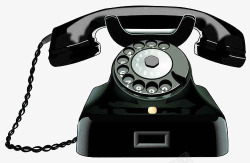 黑电话老电话图标高清图片