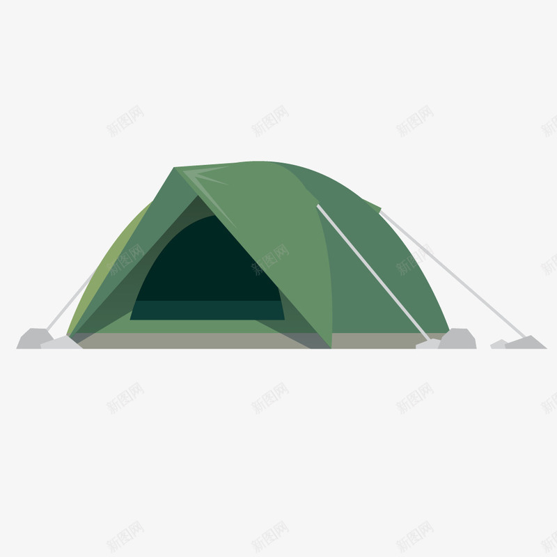 绿色户外帐篷png免抠素材_新图网 https://ixintu.com 帐篷 户外 户外帐篷 绿色