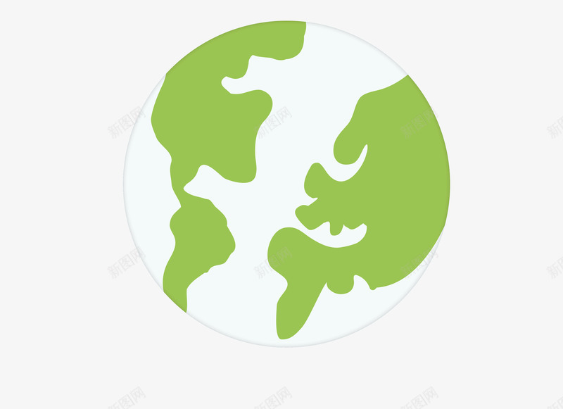 绿色爱护地球立体地球png免抠素材_新图网 https://ixintu.com 爱护地球 矢量地球 立体地球 绿色地球