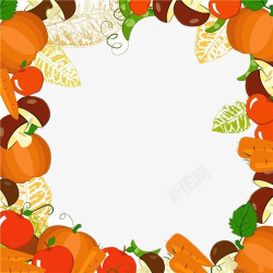 蔬果边框创意卡通蔬果边框高清图片