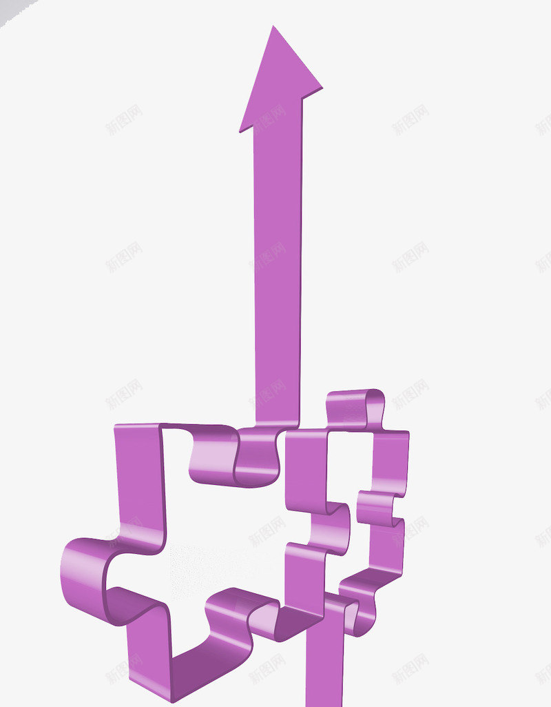 转折性箭头png免抠素材_新图网 https://ixintu.com 弯曲 数据趋势 曲折 紫色