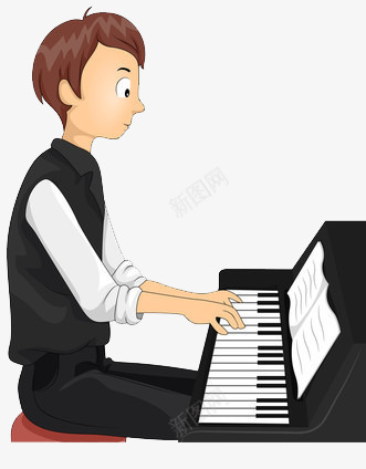 钢琴演奏png免抠素材_新图网 https://ixintu.com 艺术 表演 音乐