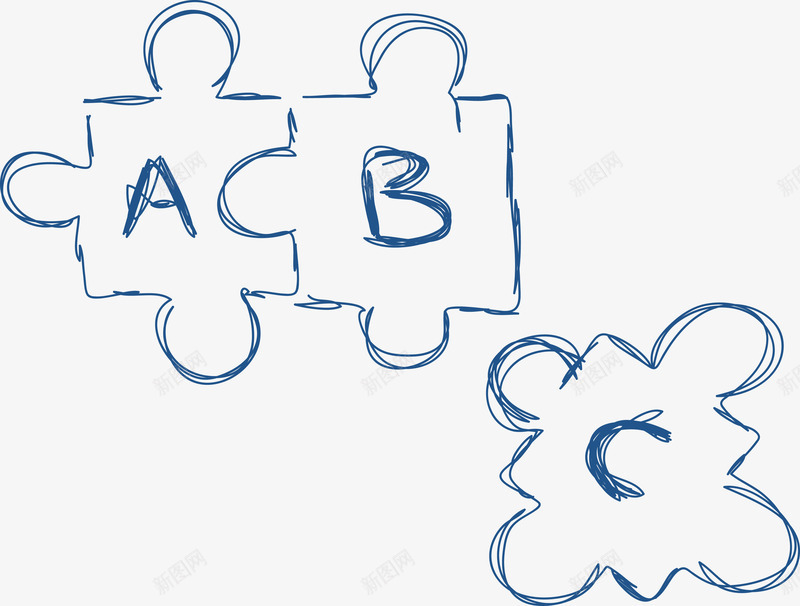 拼图手绘拼图淘宝手绘矢量图ai免抠素材_新图网 https://ixintu.com 拼图手绘拼图淘宝素材手绘元素 矢量图