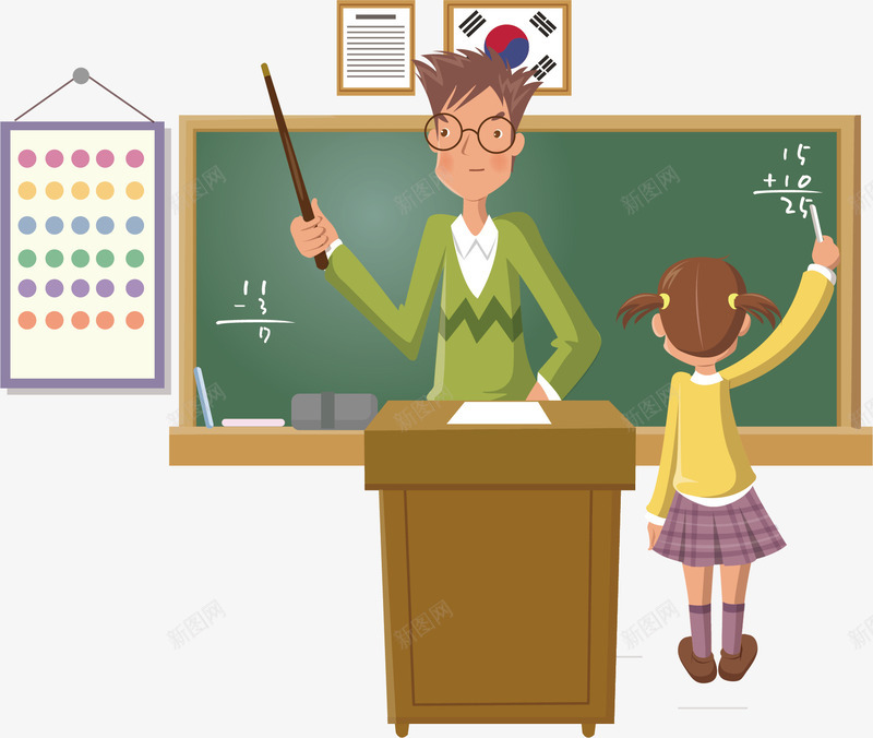 黑板元素png免抠素材_新图网 https://ixintu.com png 做题 元素 卡通 学习辅导 辅导