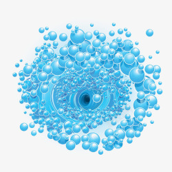 蓝色气泡漩涡素材