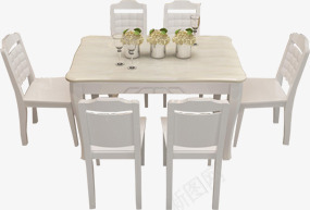 白色干净厨房餐桌椅png免抠素材_新图网 https://ixintu.com 厨房 咖啡馆室外桌椅 干净 桌椅 白色