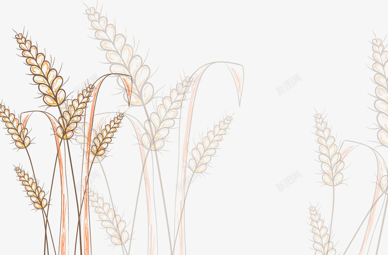 卡通手绘麦穗收获png免抠素材_新图网 https://ixintu.com 卡通 手绘 收获 麦穗
