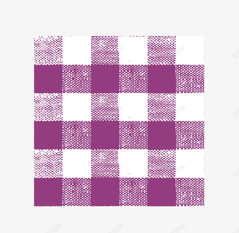 白紫色格子布料装饰png免抠素材_新图网 https://ixintu.com 布料装饰 格子 白紫色格子布料 矢量格子布料