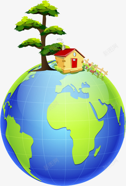 绿色环保主题海报png免抠素材_新图网 https://ixintu.com 地球 树木 环保 生态 绿叶 绿色