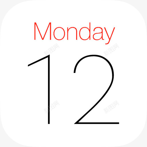 日历iOS7LikeMacIcons图标png_新图网 https://ixintu.com Calendar 日历