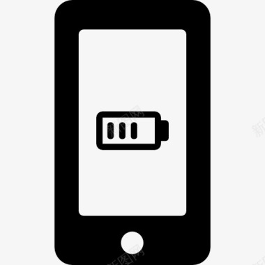 手机屏幕上的电池状态标志图标图标