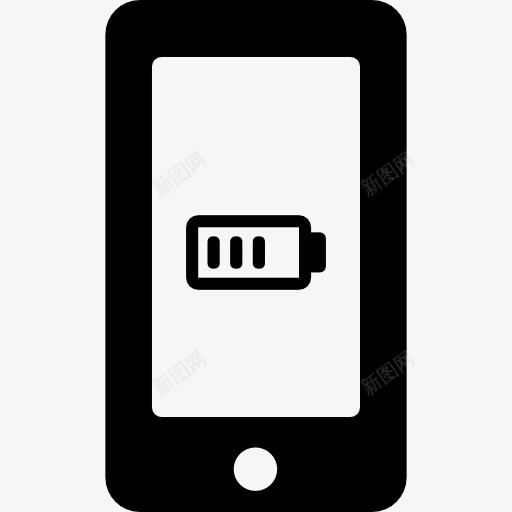 手机屏幕上的电池状态标志图标png_新图网 https://ixintu.com 充电 工具和用具 手机 手机套 手机屏幕 手机屏幕展示图 电池 象征 身份