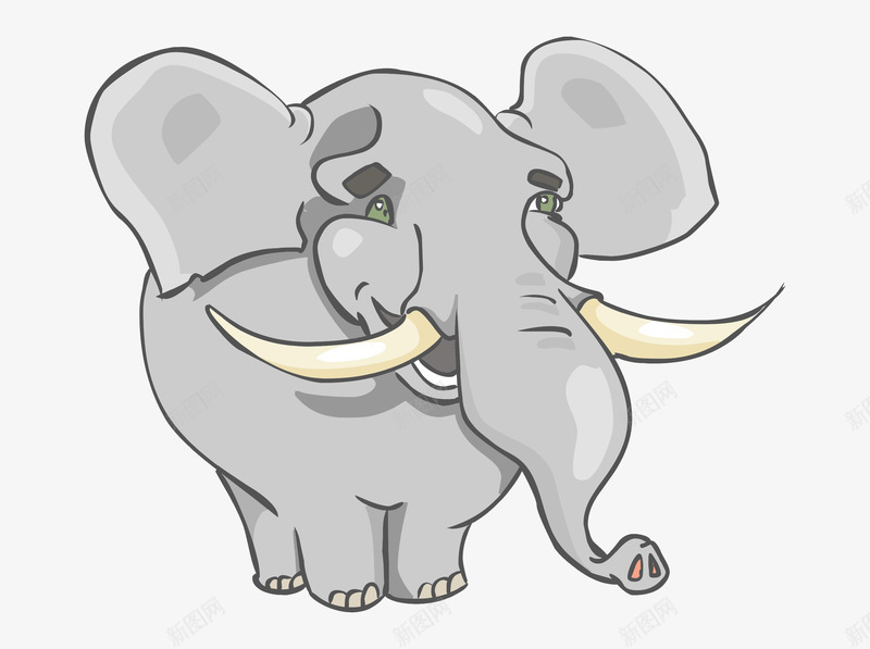 可爱的白象png免抠素材_新图网 https://ixintu.com 亲昵 动物世界 可爱白象 哺乳动物 大象 白象 象牙