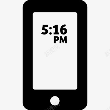 小时在手机屏幕时钟图标图标