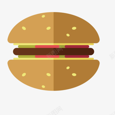 灰色圆弧汉堡元素矢量图图标图标