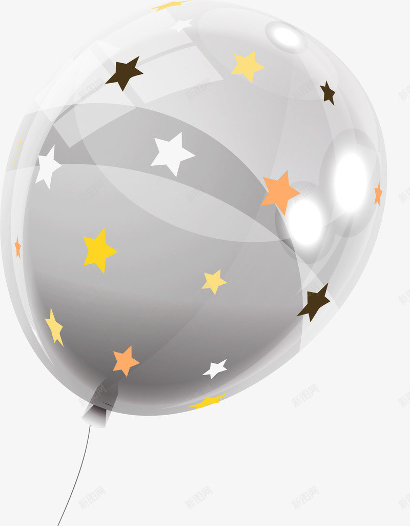 儿童节灰色星星气球png免抠素材_新图网 https://ixintu.com 一只气球 儿童节 星星气球 灰色气球 童趣 美丽气球
