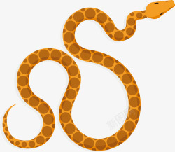 一条蛇一条弯曲的黄色蛇矢量图高清图片