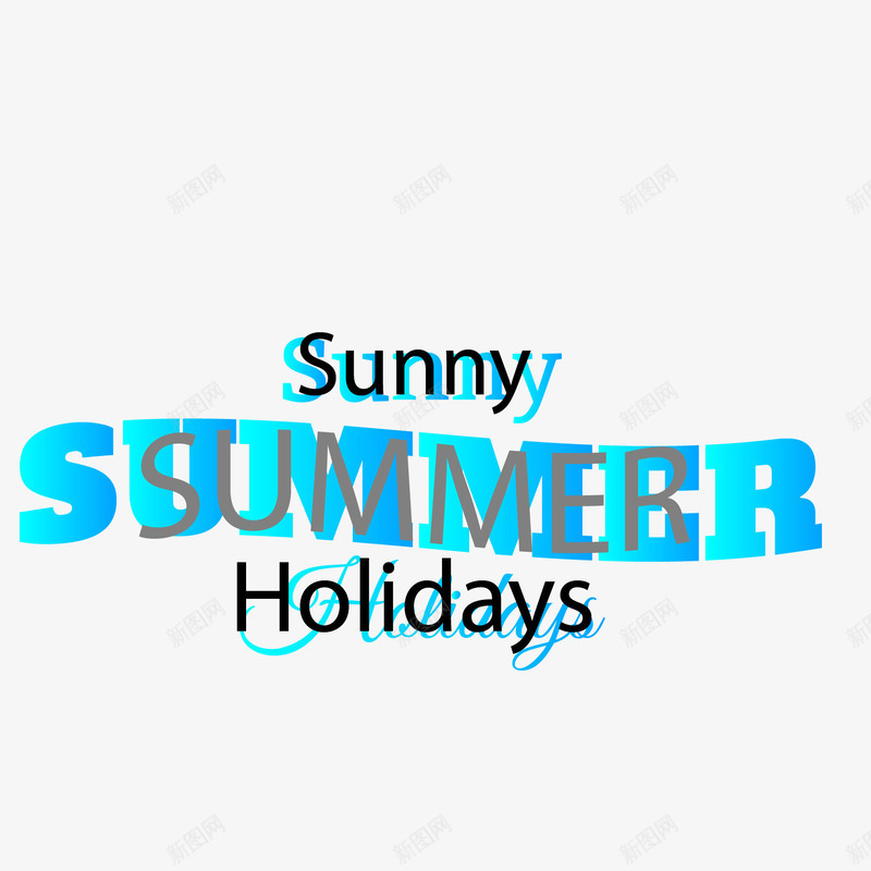 暑假假期png免抠素材_新图网 https://ixintu.com 暑假假期艺术字 暑假立体字 暑假蓝色立体字 蓝色立体字