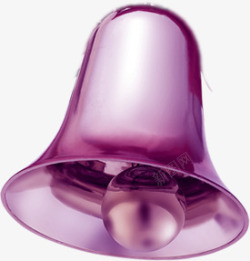紫色唯美手绘铃铛素材