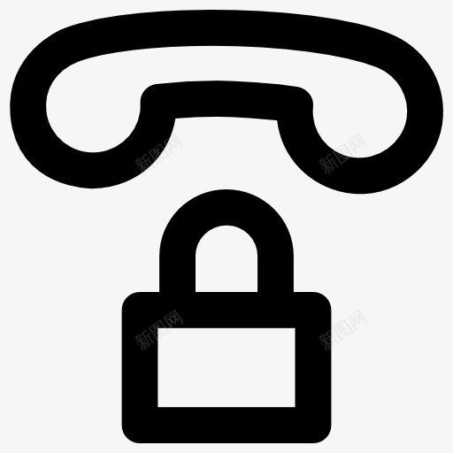 电话图标png_新图网 https://ixintu.com 安全 技术 挂锁 电话 电话听筒 锁 隐私