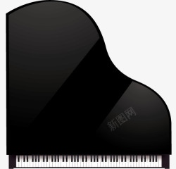 俯视黑色钢琴素材