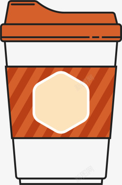 橙色出口咖啡杯素材