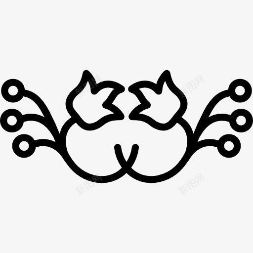 花钟形轮廓与花芽图标png_新图网 https://ixintu.com 自然 花 花的铃铛 花蕾 铃铛花的轮廓