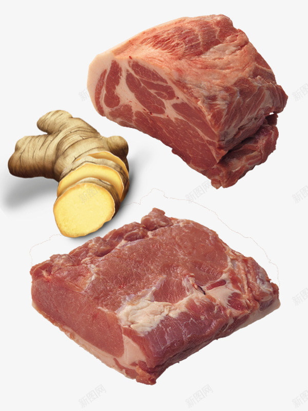 厨房食材肉png免抠素材_新图网 https://ixintu.com 厨房食材 大肉 生姜 肉类