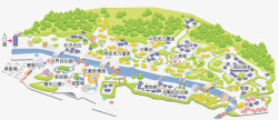 韩国民俗村内部地图素材