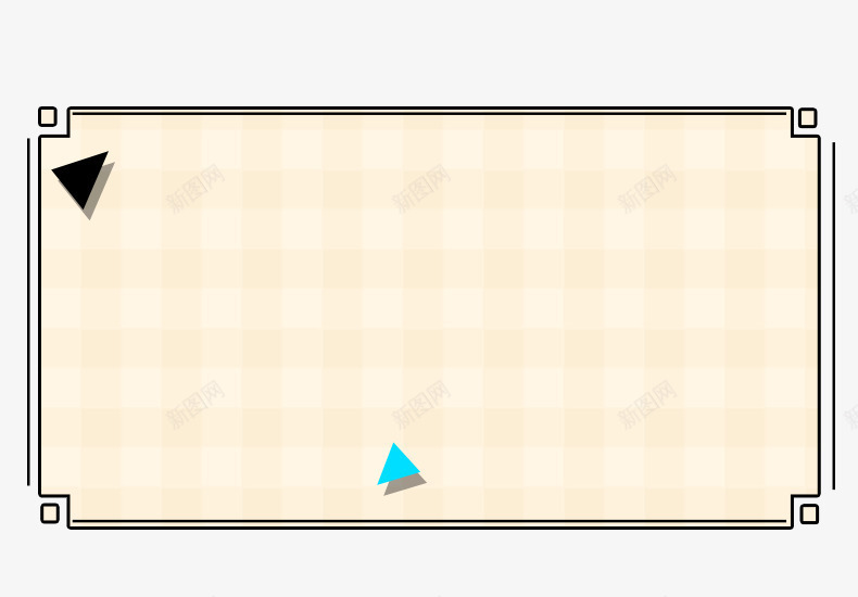 清新格子产品边框png免抠素材_新图网 https://ixintu.com 产品 产品边框 格子边框 清新 边框