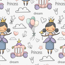 童话梦小公主矢量图高清图片