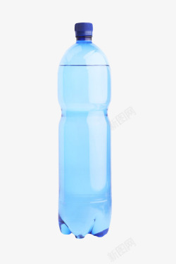 蓝色解渴苏打水蓝色盖子的一瓶饮素材