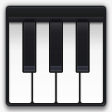 卡通钢琴图标png_新图网 https://ixintu.com 卡通 琴键 钢琴 黑白
