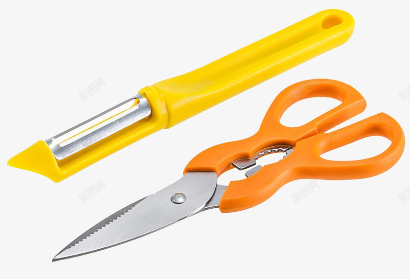 家用工具png免抠素材_新图网 https://ixintu.com 产品实物 刮皮刀 剪刀 厨房用具