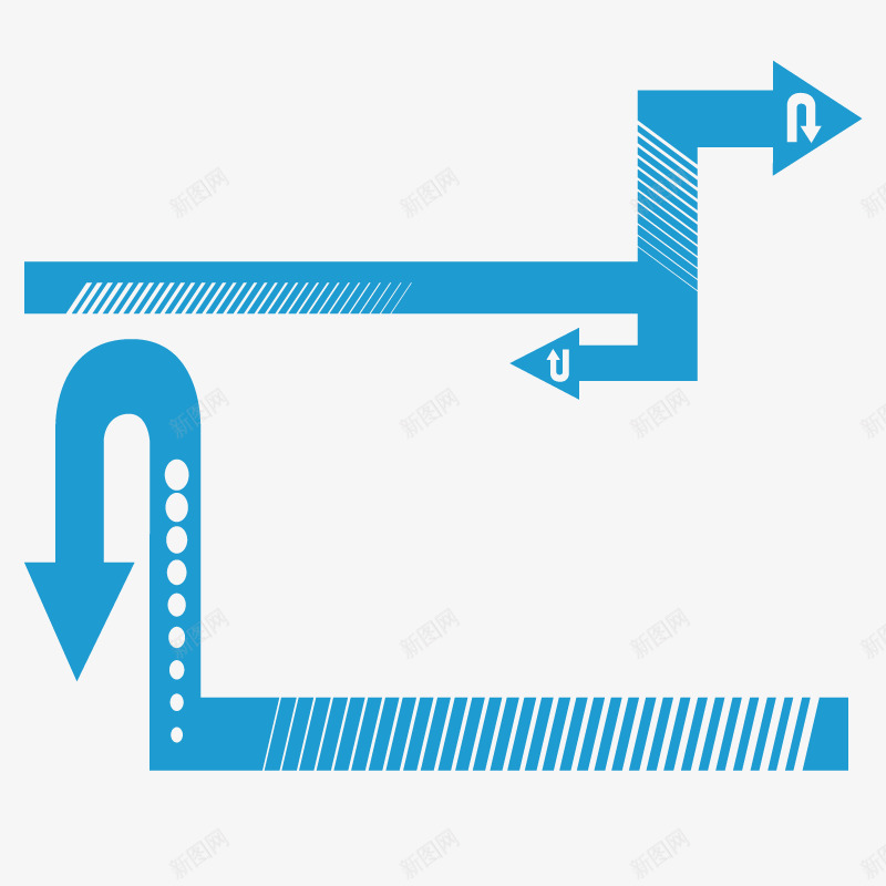方向箭头指向图标png_新图网 https://ixintu.com 导向 弯曲 指示 目标