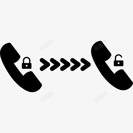 解锁手机的象征图标png_新图网 https://ixintu.com 手机 界面 符号 耳 行动电话 解锁 锁定