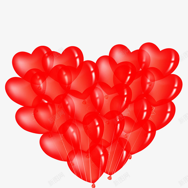 心形气球元素png免抠素材_新图网 https://ixintu.com 心形 情人节 气球 求婚 浪漫 红色