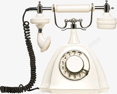 白色的电话png免抠素材_新图网 https://ixintu.com PNG图形 古典 座机 电话 装饰 通讯