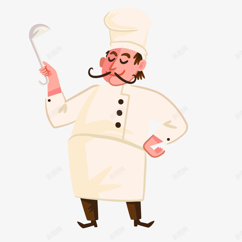 卡通厨师人物矢量图ai免抠素材_新图网 https://ixintu.com 人物设计 卡通 卡通人物 厨师 厨房 烹饪 矢量图