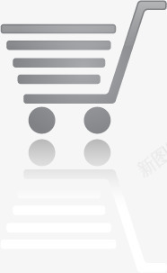 购物车图标png_新图网 https://ixintu.com 图标 拟物 灰白图标控 购物车 黑白纯色
