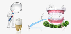 3D护齿牙爱护牙龈高清图片