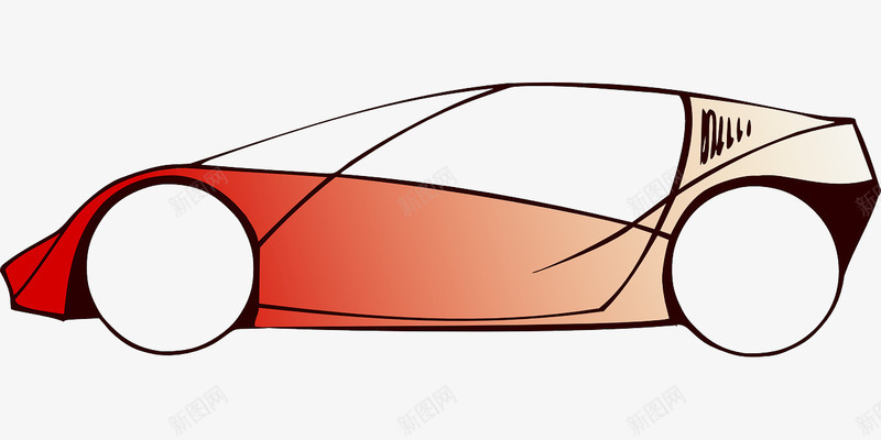 卡通跑车png免抠素材_新图网 https://ixintu.com 卡通 行驶 跑车 速度