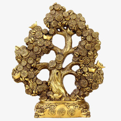 金银树纯铜摆设素材