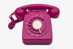 紫色大圆盘拨号电话高清图片
