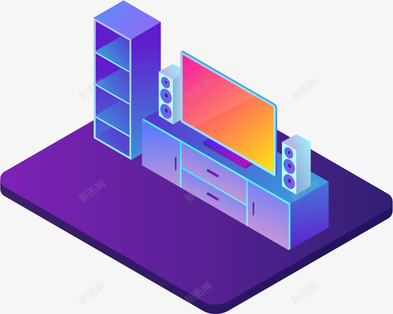 卡通立体家电png免抠素材_新图网 https://ixintu.com 免抠图 卡通家电 家电 抠图 插画 立体家电 装饰画