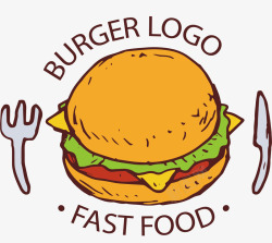 汉堡标志快餐店汉堡标志高清图片