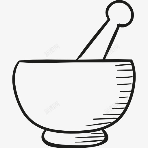 大的砂浆图标png_新图网 https://ixintu.com 做饭 厨房包 厨房用具 炊具