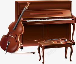 钢琴和小提琴素材