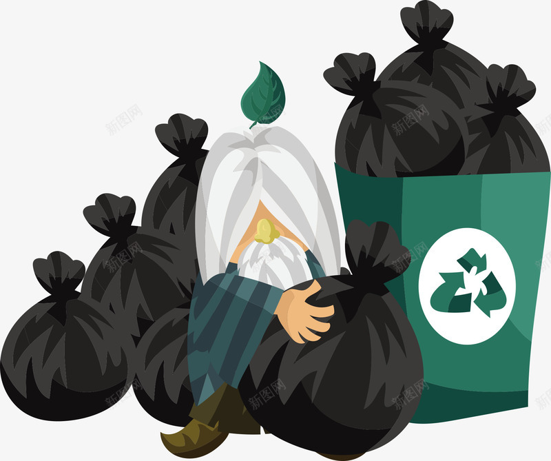 垃圾站png免抠素材_新图网 https://ixintu.com 再循环 回收 垃圾 垃圾桶 垃圾站 环境 生态