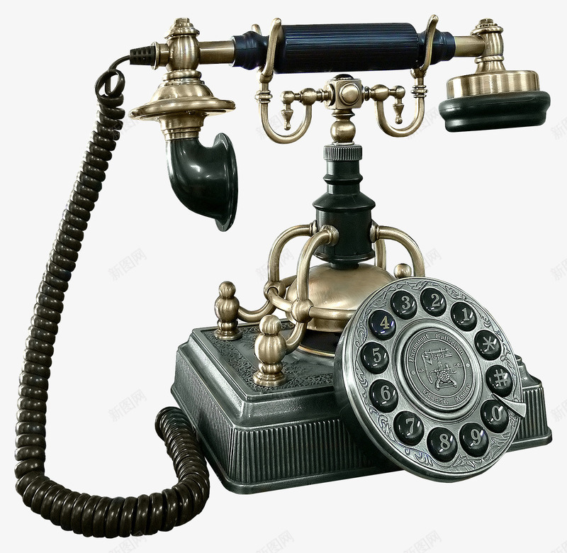 复古台式电话机简图png免抠素材_新图网 https://ixintu.com 古代电话 复古电话 打电话 按键 接通 电话 简图 联络